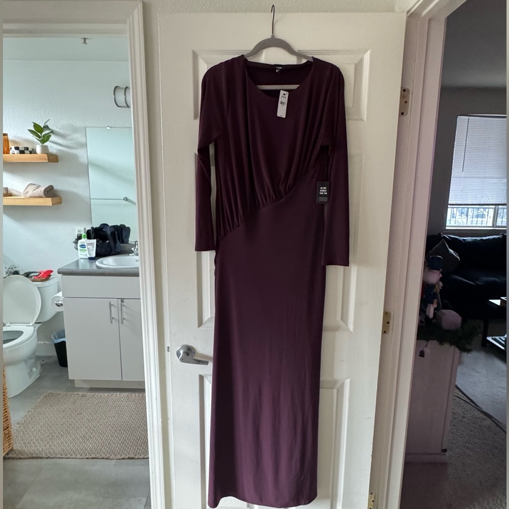 NWT Express Women's  Long Sleeve Purple Dress